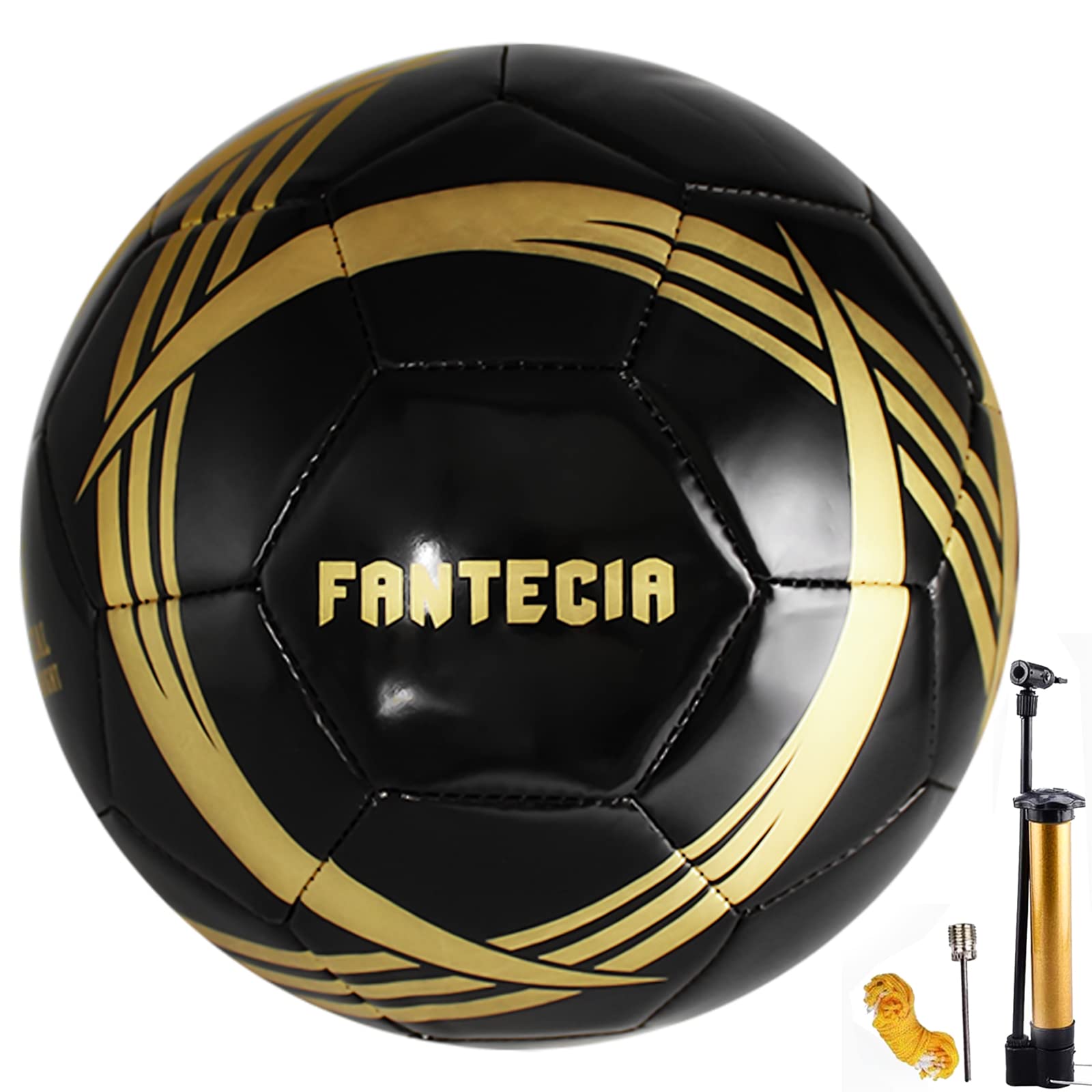 FANTECIA Size 5 Soccer Ball, Official Weight for Youth & Kids, Training Soccer Ball for Indoor or Outdoor