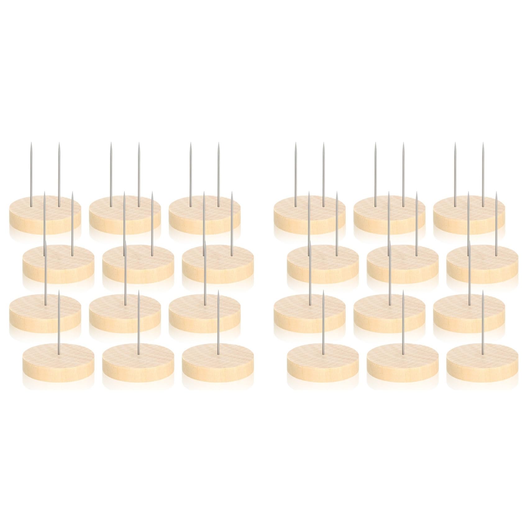 Supporto per Bambola in Legno e Feltro, 24 Pezzi, Altezza 3.9 cm, per Action Figure e Bambole all'Uncinetto