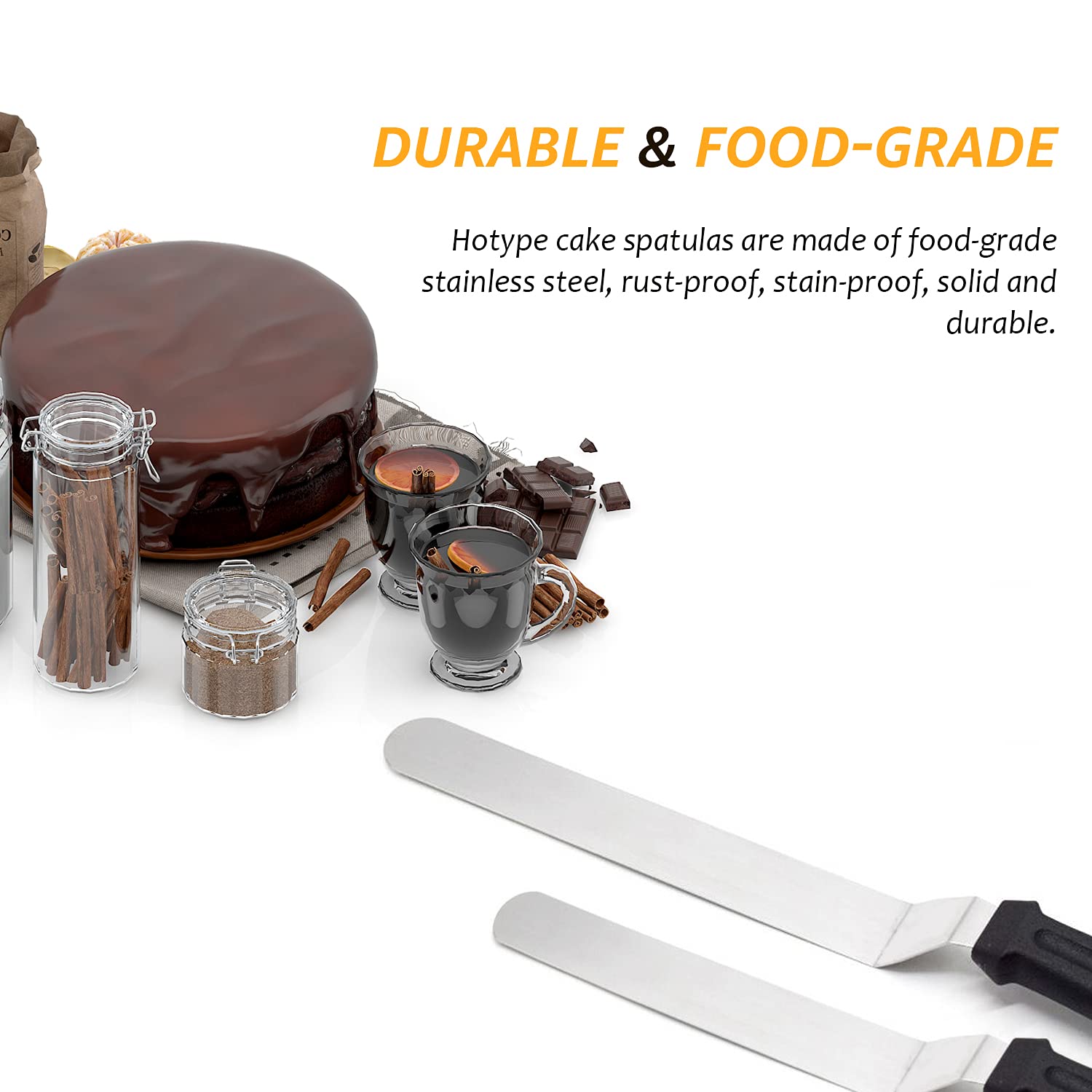 Set 3 Spatole Per Glassatura In Acciaio Inox - 6, 8 E 10 Pollici Per Torte E Dolci