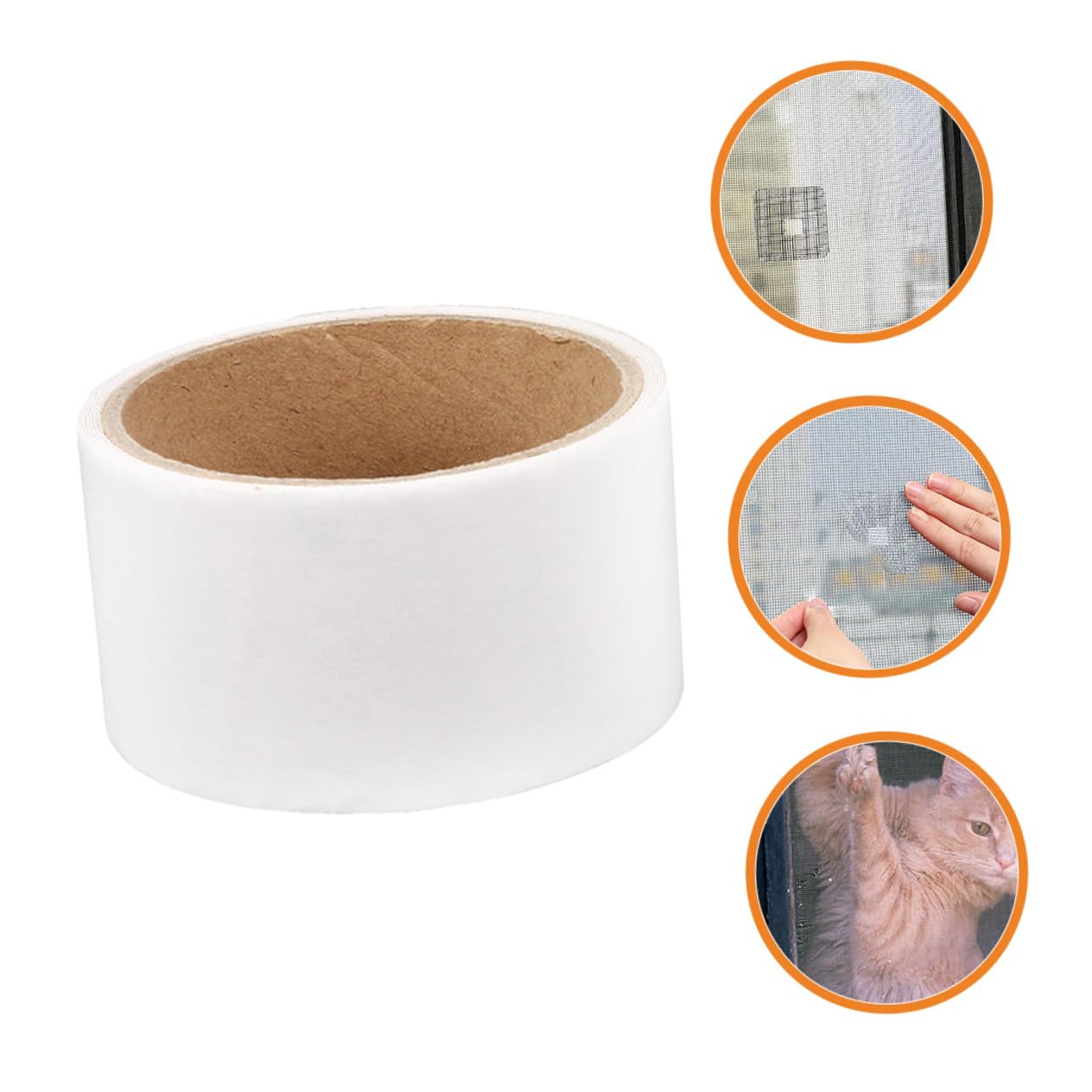 Window Mesh Repair Tape Adhesive Screen Patch Tape for Window and Door Screens White Fiberglass Mesh with Strong Air Permeability 78.6 X 1.97 Inches for Home Use