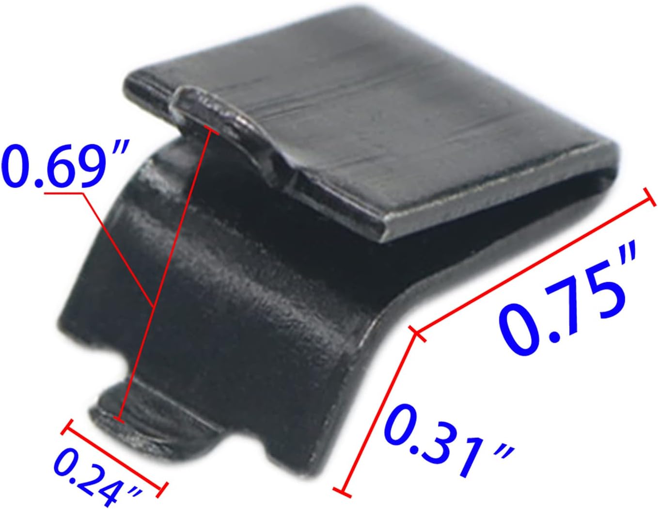 Adjustable Steel Pilaster Shelf Clip Support, Shelving Bracket Clips for Metal and Wood Shelves (20, Black)