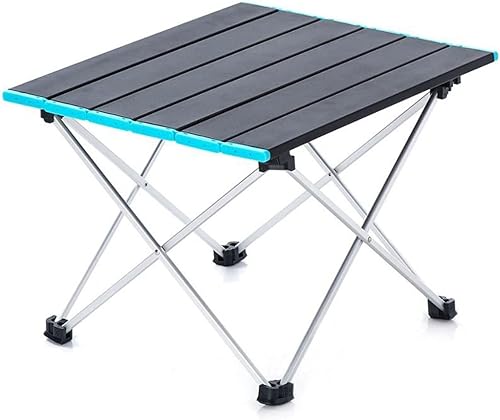 IEASEzdz Foldable Table Portable Aluminum Alloy Outdoor Camping Folding Dining Table Nature Hike Ultralight Picnic Desk for Family Outing (Color