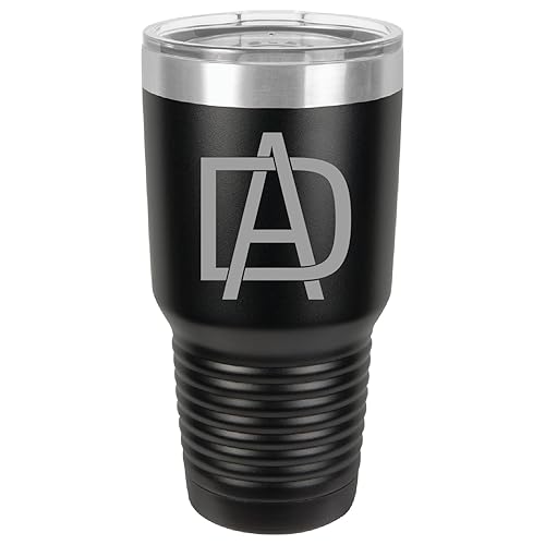 Miniatura 5 de YETI Rambler Custom Engraved wMonogram Design New DuraCoat COLORS White, Seafoam Green, Navy, Brick Red, Black or Original Stainless Steel