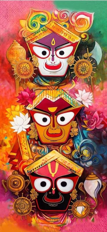 TULIP N TURTLE Lord Jagannath Diy Acrylic Paint By Number Kit For Kids Beginner Number Painting Kit Diy Canvas Painting By Number. Wall Decoration Diy Painting Kit,Multi-Coloured-image-31