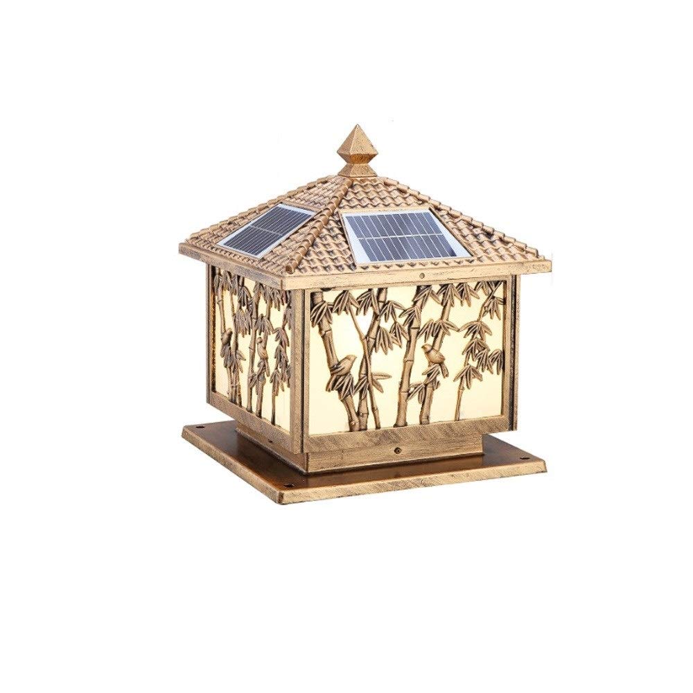 Lampe colonne en aluminium solaire pour éclairer sans câbles