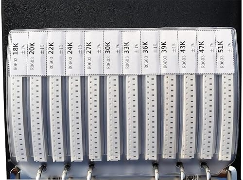 Miniatura 9 de 0805 0R ohmios - 20M ohmios 178 valores (25 unidsvalor) 5% Todas las series SMD Resistor Combo Sample Book Kit SMT Pack Box Book