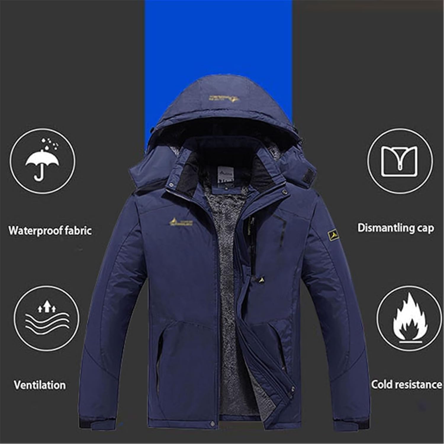 防水フード付きスキーウェア極寒用極上品 防水フード付きスキーウェア