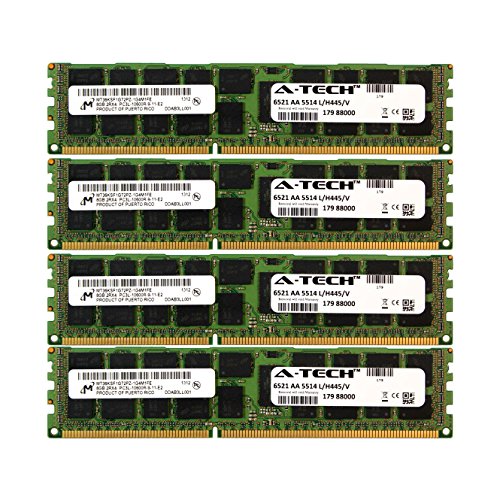 A-Tech Micron 32GB Lbg 4X 8GB PC3-10600 1.35V HP ProLiant BL465C G7 SL210T G8 DL385 G7 SL270S G8 DL170E G6 SL4540 G8 BL2X2220C G