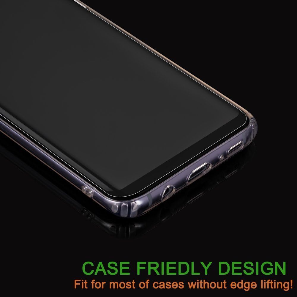 Galaxy S9 Screen Protector,Flipcase Galaxy S9 Tempered Glass, [3D Curved Glass][Case Friendly][Anti-Bubble] Glass Screen Protector for Samsung Galaxy S9