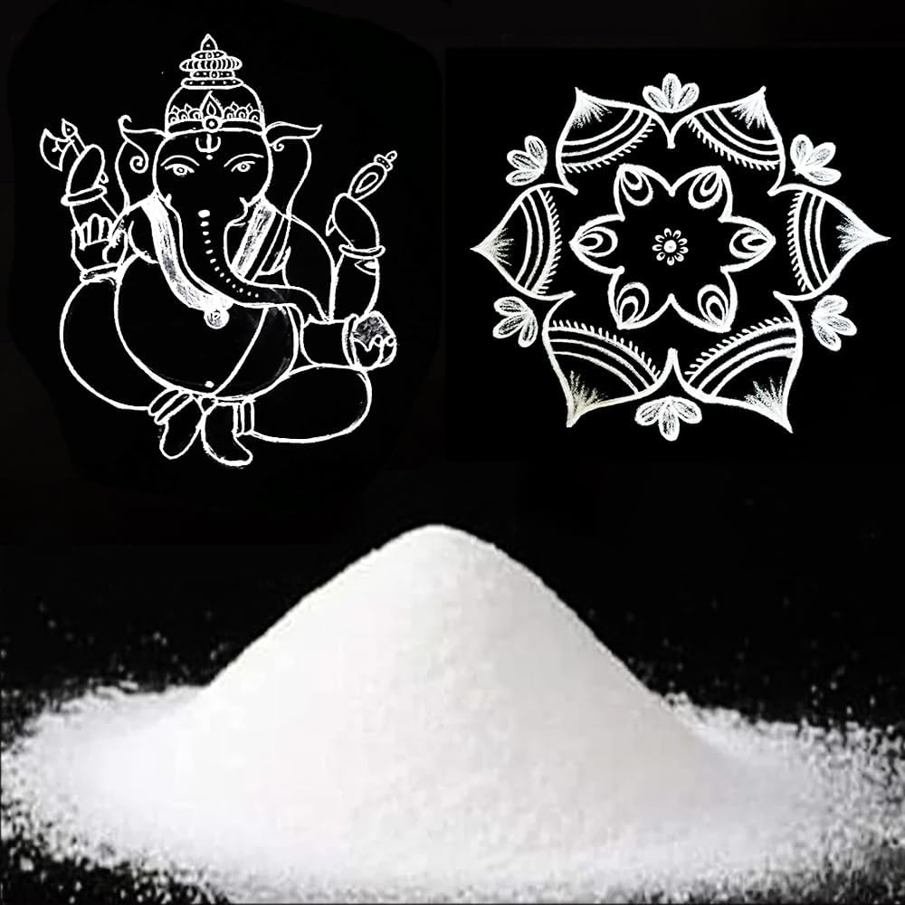 GIFTSCOOB Premium White Rangoli Powder Color 400g | Original Marble Rangoli | for Diwali, Navratri, Pongal, Pooja, Mandir, and Ceramic Floor Decoration | (Pack of 1) (B0DFQHJNSK) Amazon Price History, Amazon Price Tracker