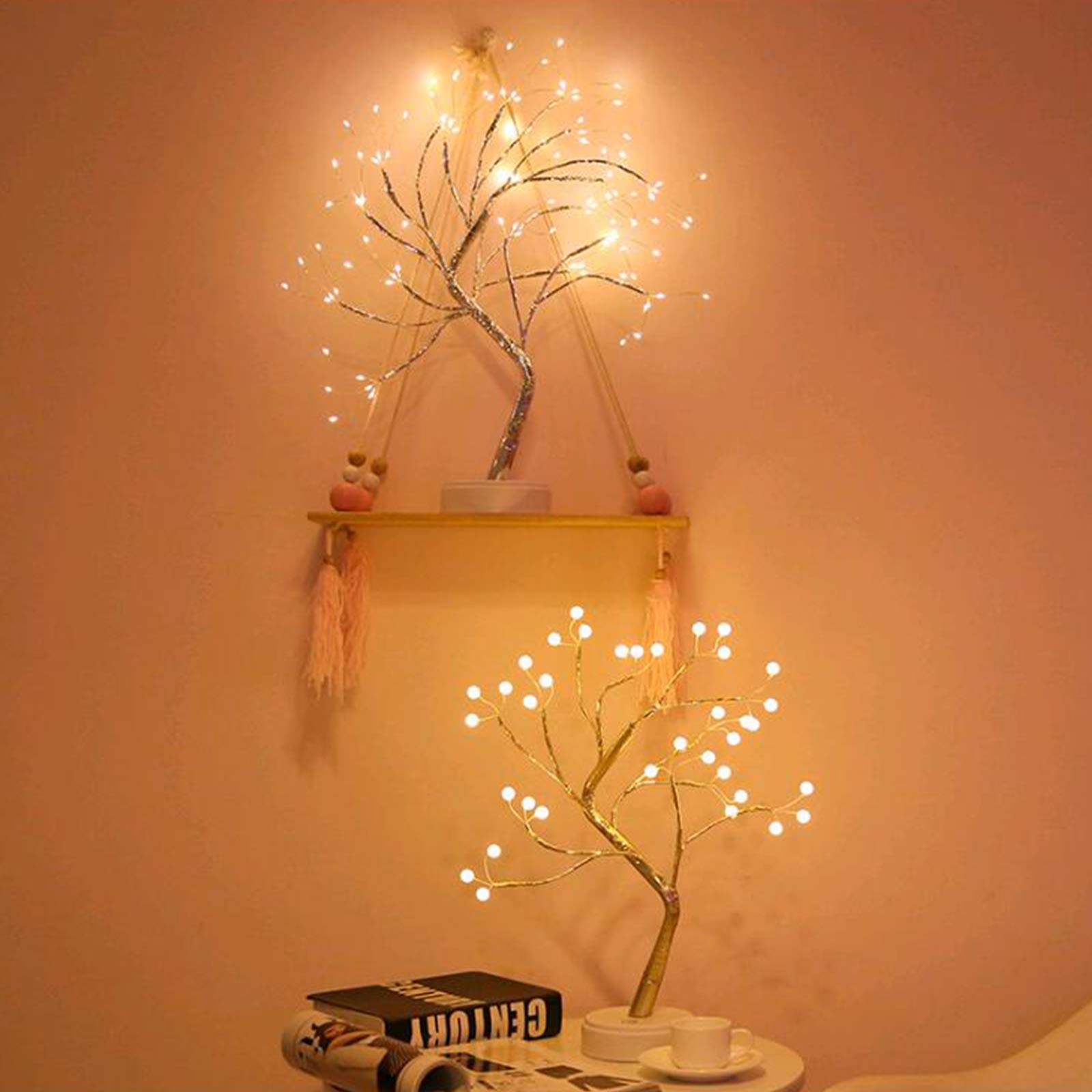 Lampada Da Scrivania Bonsai Con Luci LED – Albero Artificiale Con Touch Switch, Alimentazione USB/Batteria, Decorazione Colorata Per Casa E Ufficio