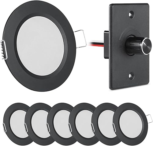 acegoo Luz de RV ultra fina regulable (paquete de 6, 3000 K) 12 V interruptor de atenuación