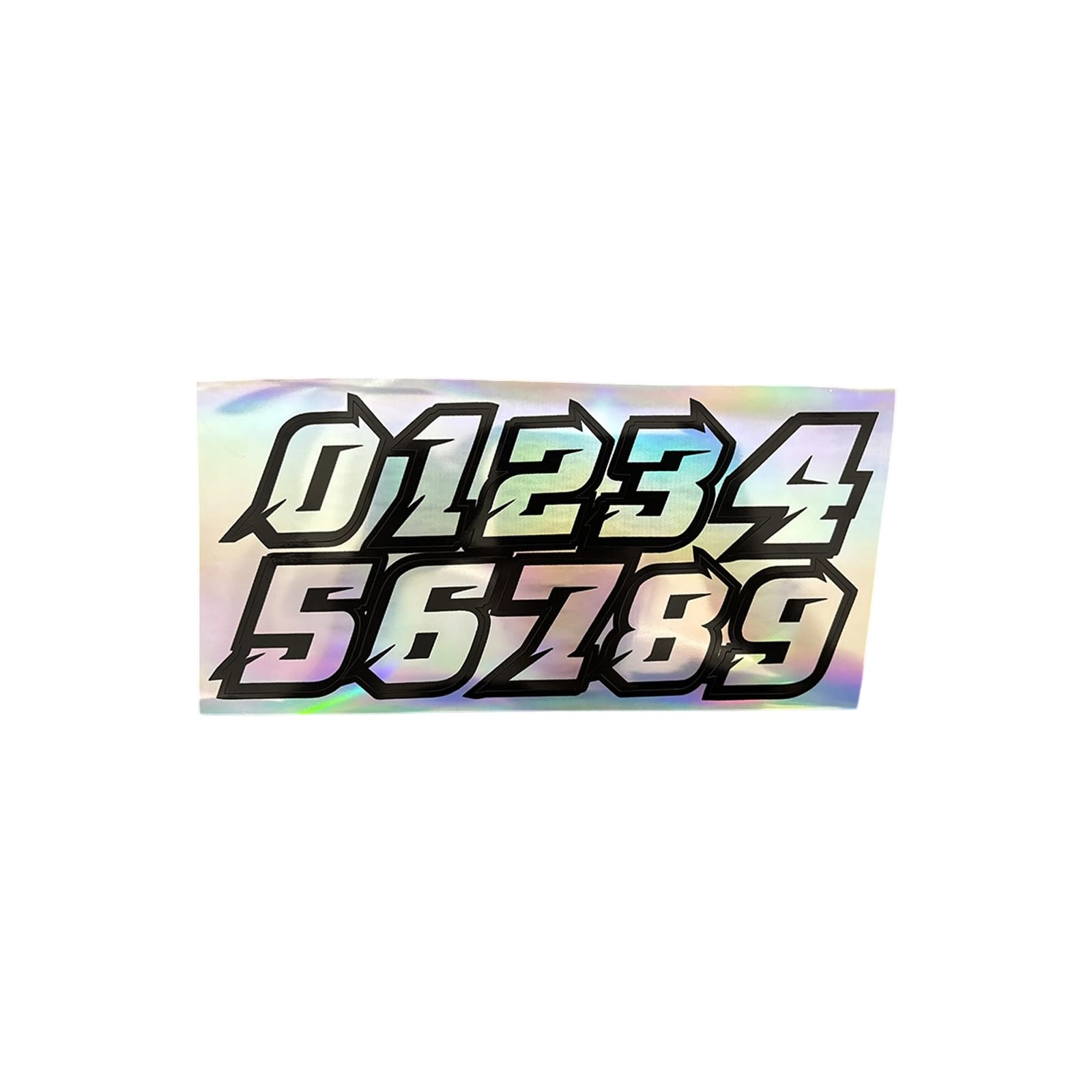 Alloneslife C Rainbow Motorcycle Racing Number Stickers Waterproof Uv Resistant Adhesive Decals Weatherproof Racing Stickers