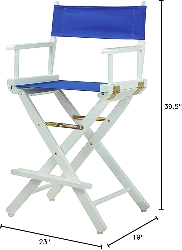 Miniatura 403 de Silla de Director de 18" Marco Blanco Lona Rosa