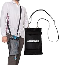 MEXPLE UroXling Catheter Urinary Bag Holder | Urine Drainage Leg Bag Holder with Adjustable Strap | For Dialysis & Incontinence Patients for Home, Outdoor, Wheelchair & Bed - Black (2000ML)