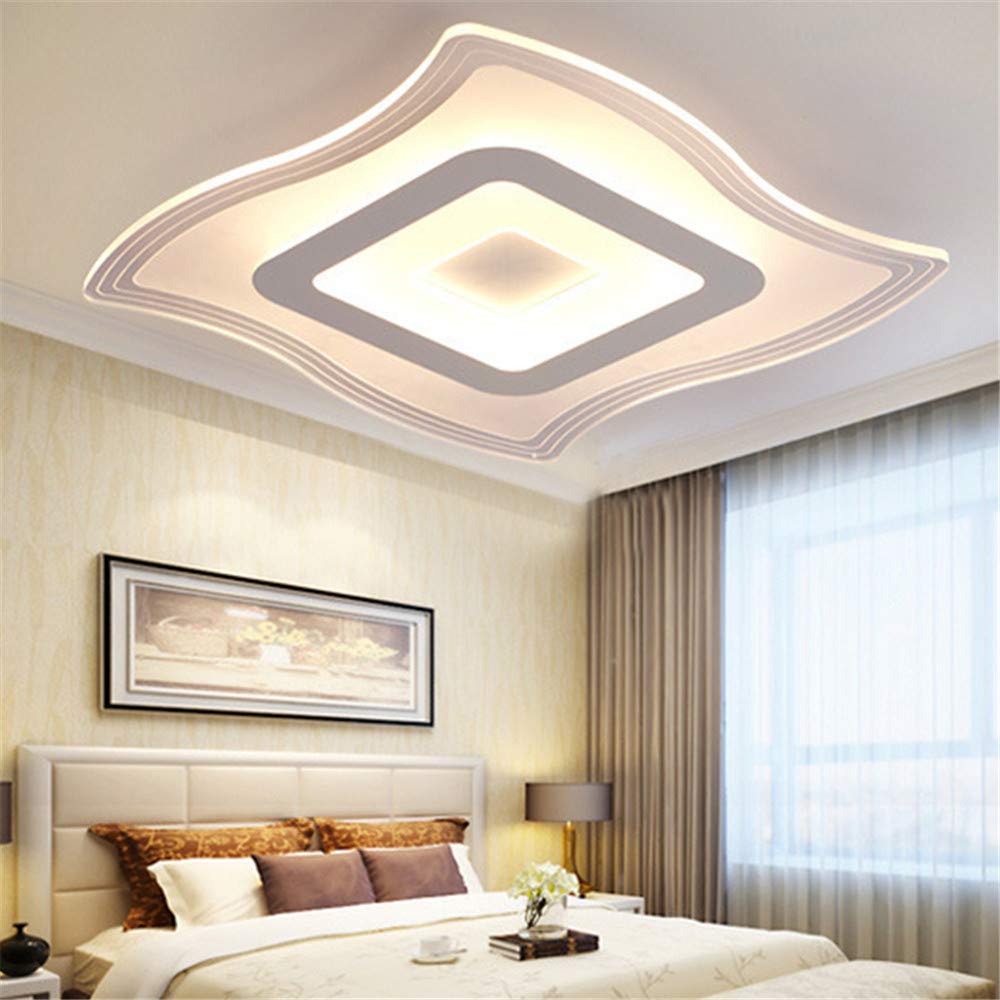 Modern Flush Mount Ceiling Light Acrylic LED 23.5 inch Wide Ceiling Light Minimalist Decoration Ultra-Thin Chandelier Ceiling Lamp for Bedroom, Living Room,Kids Bedroom,Study Room,Warm Light