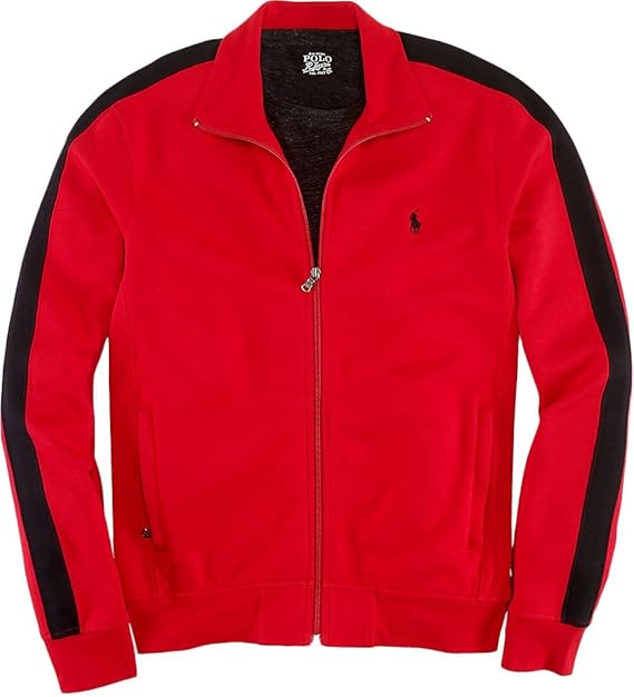 Buy Polo Ralph Lauren Estate Fleece Track Jacket, Red, Medium at Amazon.in