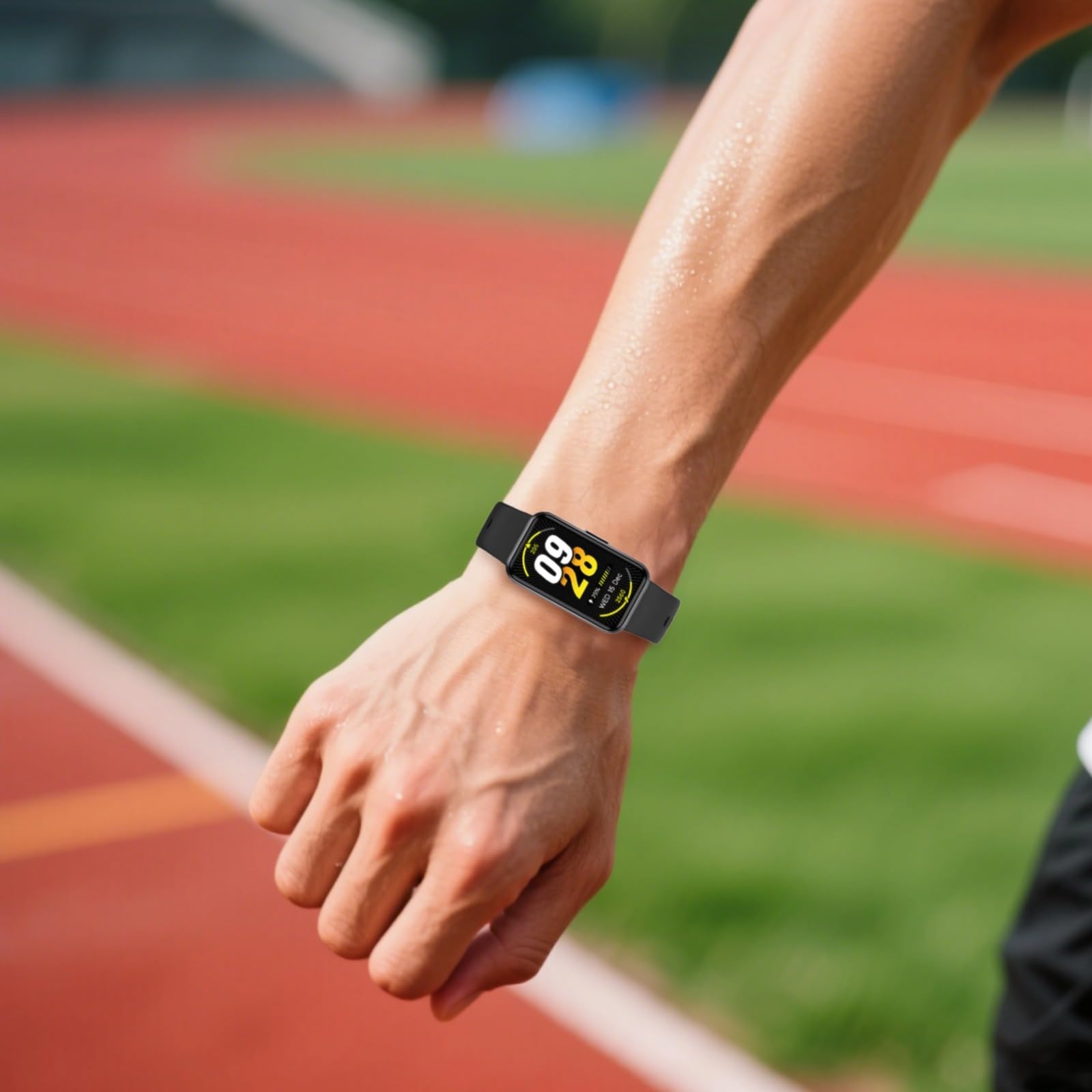Reloj inteligente con pantalla grande de 3,73 cm, reloj de salud para oxígeno en sangre, frecuencia cardíaca y monitoreo del sueño, impermeable IP68, batería de hasta 7 días, recordatorio de mensajes