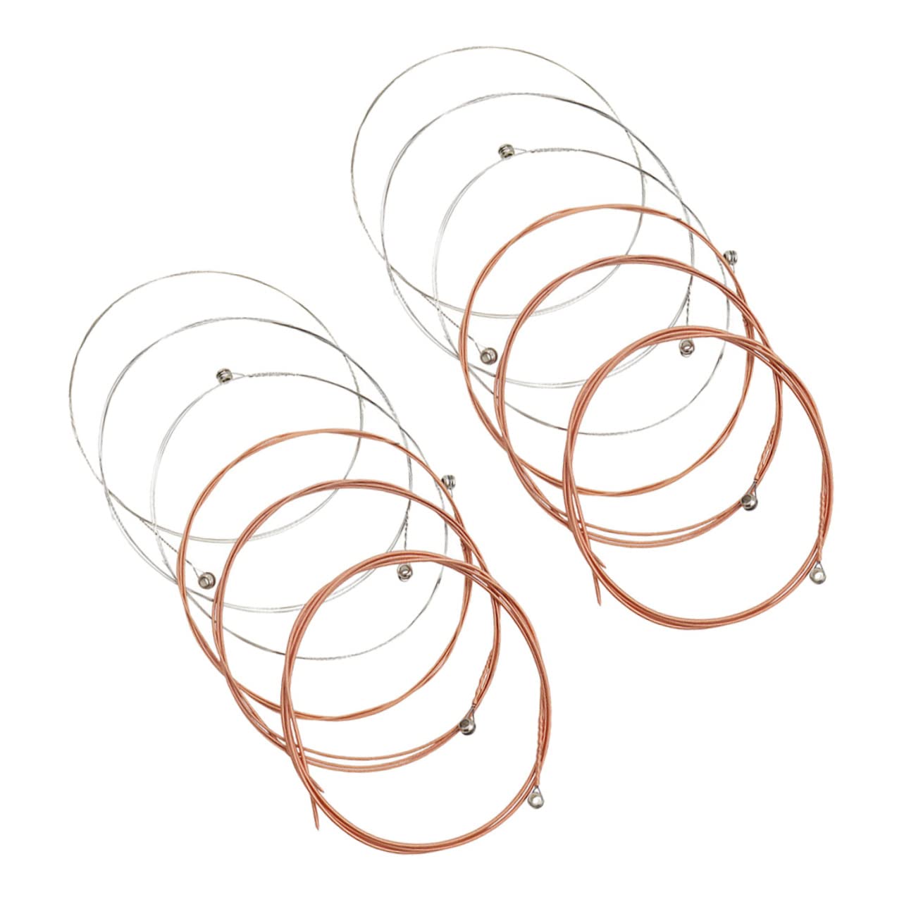 OFFSCH 12pcs Folk Guitar Strings Replacement Strings for Acoustic Guitar Enhanced Tone Long Sustain present