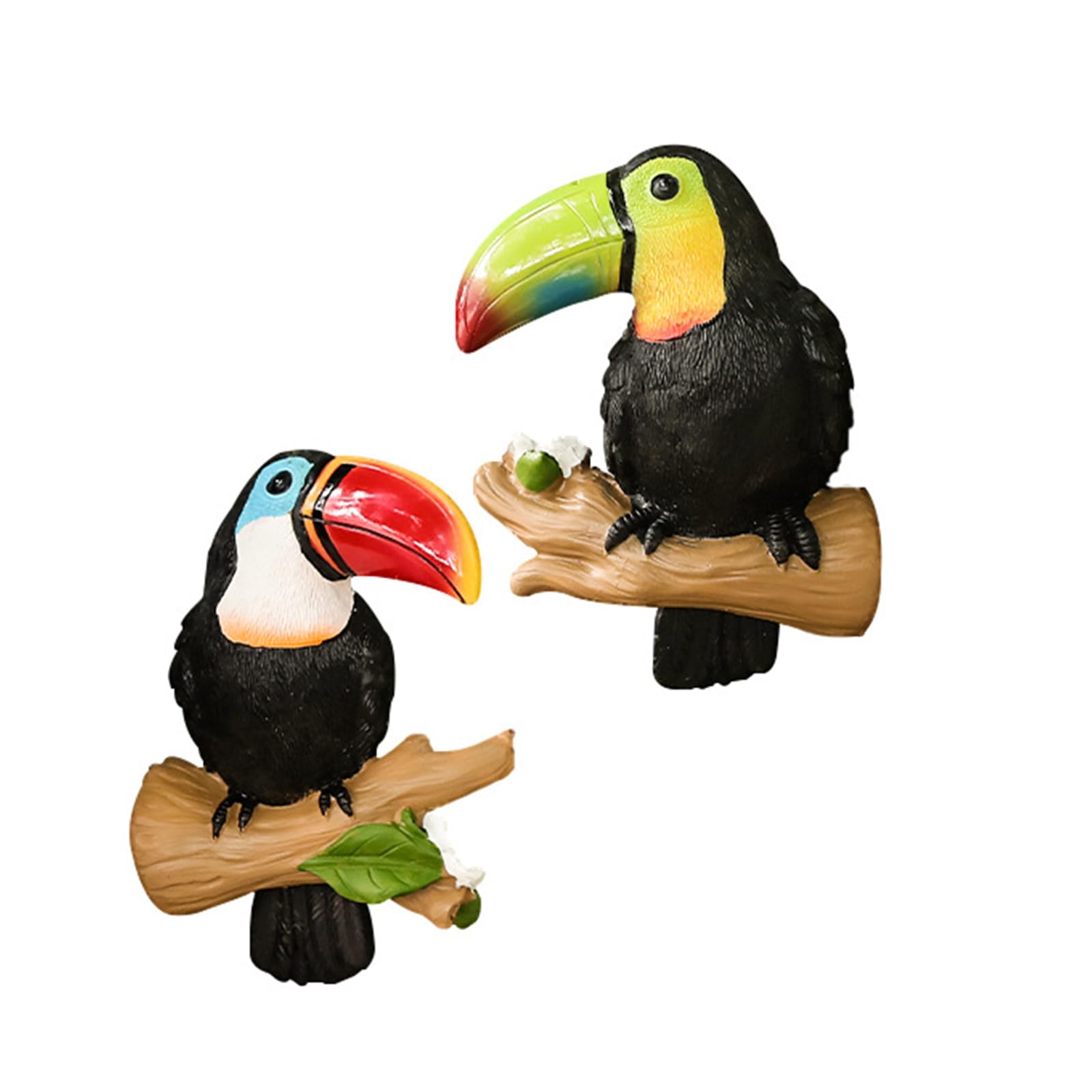 Msioytog Garden and Home Decors 2 Pcs Resin Figurines Realistic Bird Statues for Outdoor Use Garden Resin Craft