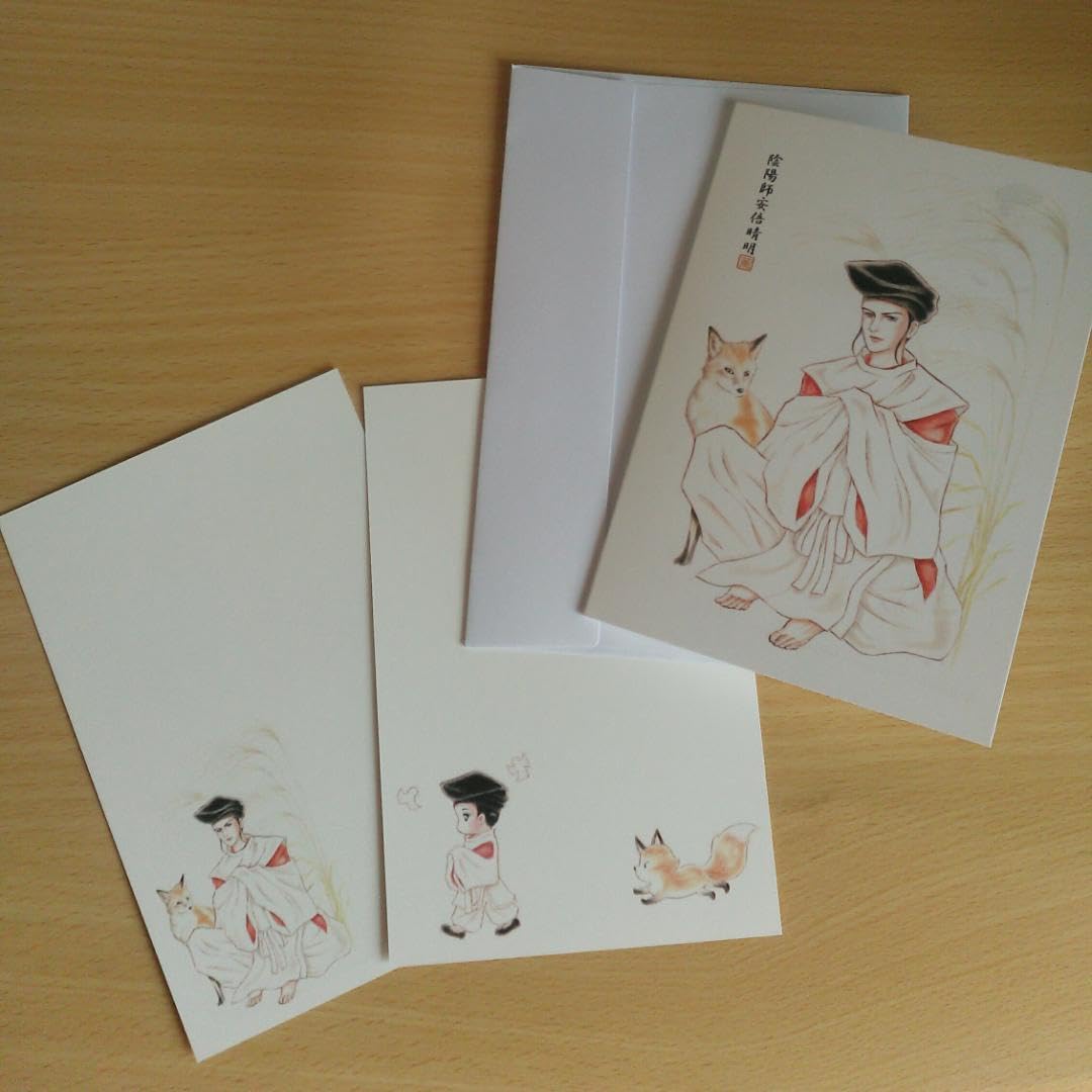 Amazon | 陰陽師 安倍晴明 カード封筒付き 絵ハガキ2枚セット