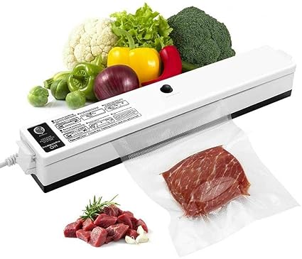 Axceli Electric Vacuum Sealer Machine, Automatic Fresh Food-Sealer, Food-saver, Vacuum Packaging Sealing Machine For Fruits Table Top Pouch Packet Heat Sealer Sealing Packing Machine.