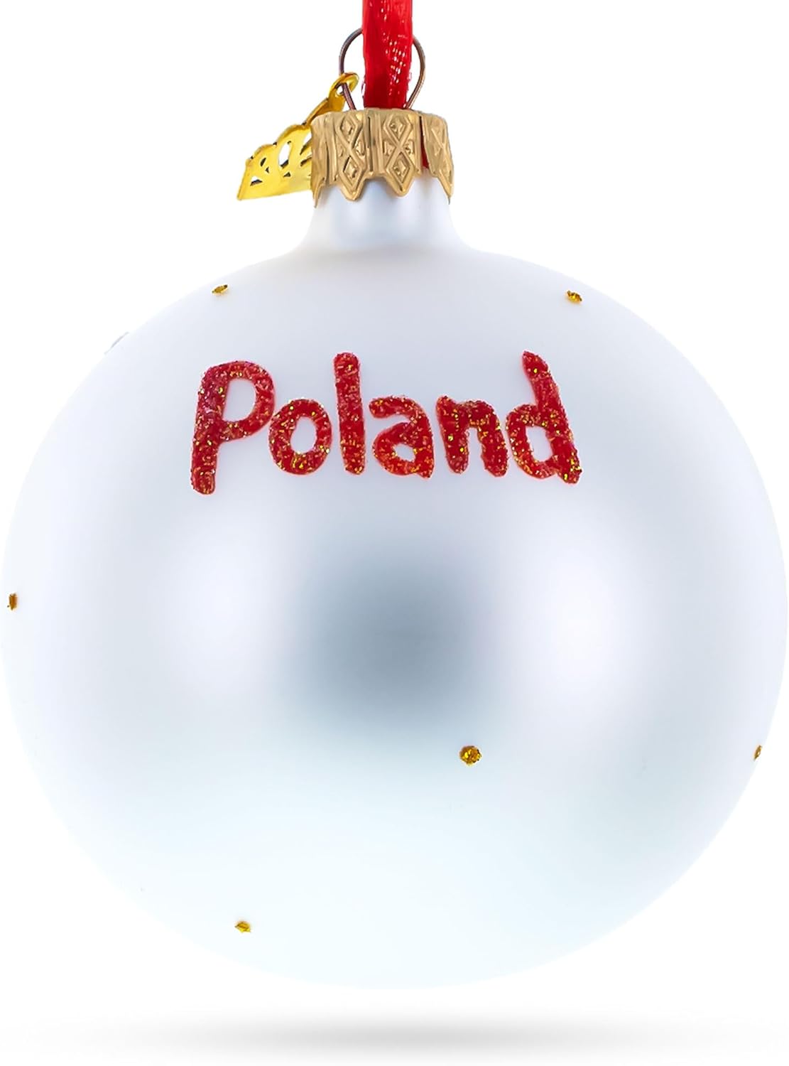 Flag of Poland Glass Ball Christmas Ornament - Image 2