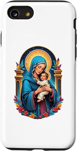 Funda para iPhone SE (2020)  7  8 Ave Maria Schubert Latin Mass Blessed Mother Hail Mary Lady
