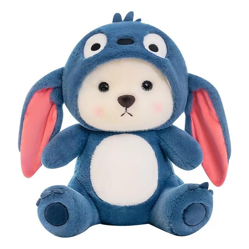 Image of Storescent Stuffed Blue Dragon Hooded Teddy Bear (50cm) | Soft Plush Toy for Kids, Cute Dragon-Themed Cuddly Bear, for Children Ultra-Soft Huggable Cuddle Buddy