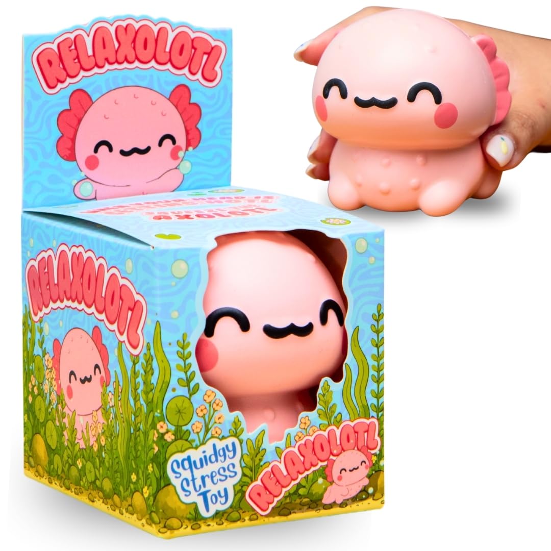 Boxer Gifts Relaxolotl Axolotl Squishy Toy for Kids and Adults