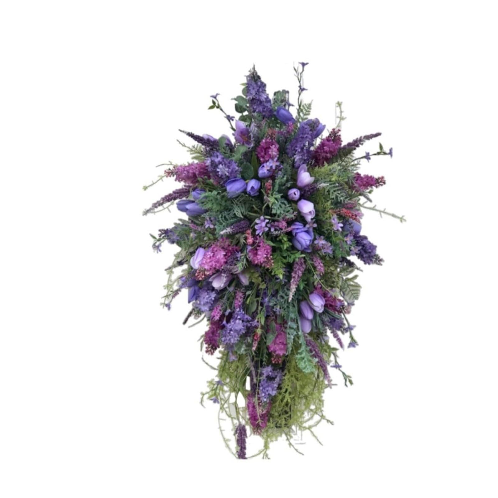 Summer Wreaths For Front Door 40cm Artificial Hydrangea Wreath Home Garland Front Door Spring Lavender Swag Wall Background Christmas Decor Wreath