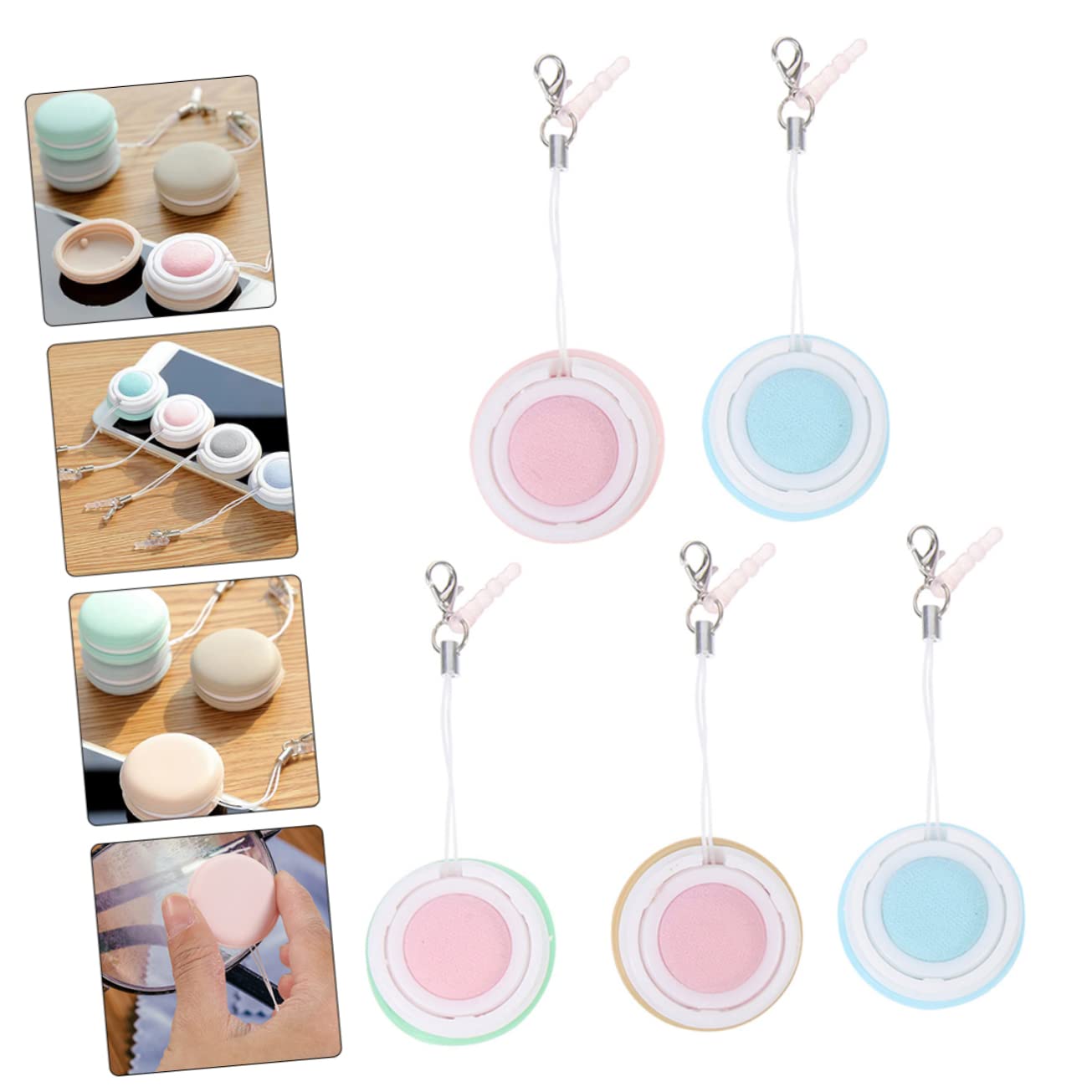 FOMIYES 5 Set Di Salviette Per La Pulizia Dello Schermo E Delle Lenti Per Occhiali Fotocamera Cellulare Antigraffio Lavabili Bifacciali Per Viaggi 5 Pezzi*5