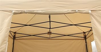All Seasons Gazebos 3x3m Waterproof Pop Up Gazebo with Premium Sides Beige