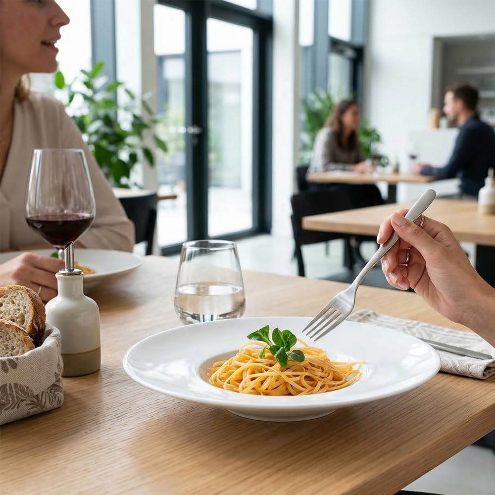 Set di 6 Piatti da Risotto con Fondo a cappello di prete Ø27  Porcellana Raffinata Vista Ale-gre per Hotel Ristoranti Sala Ricevimenti uso domestico Eleganza & Qualità Professionale Catering & Eventi