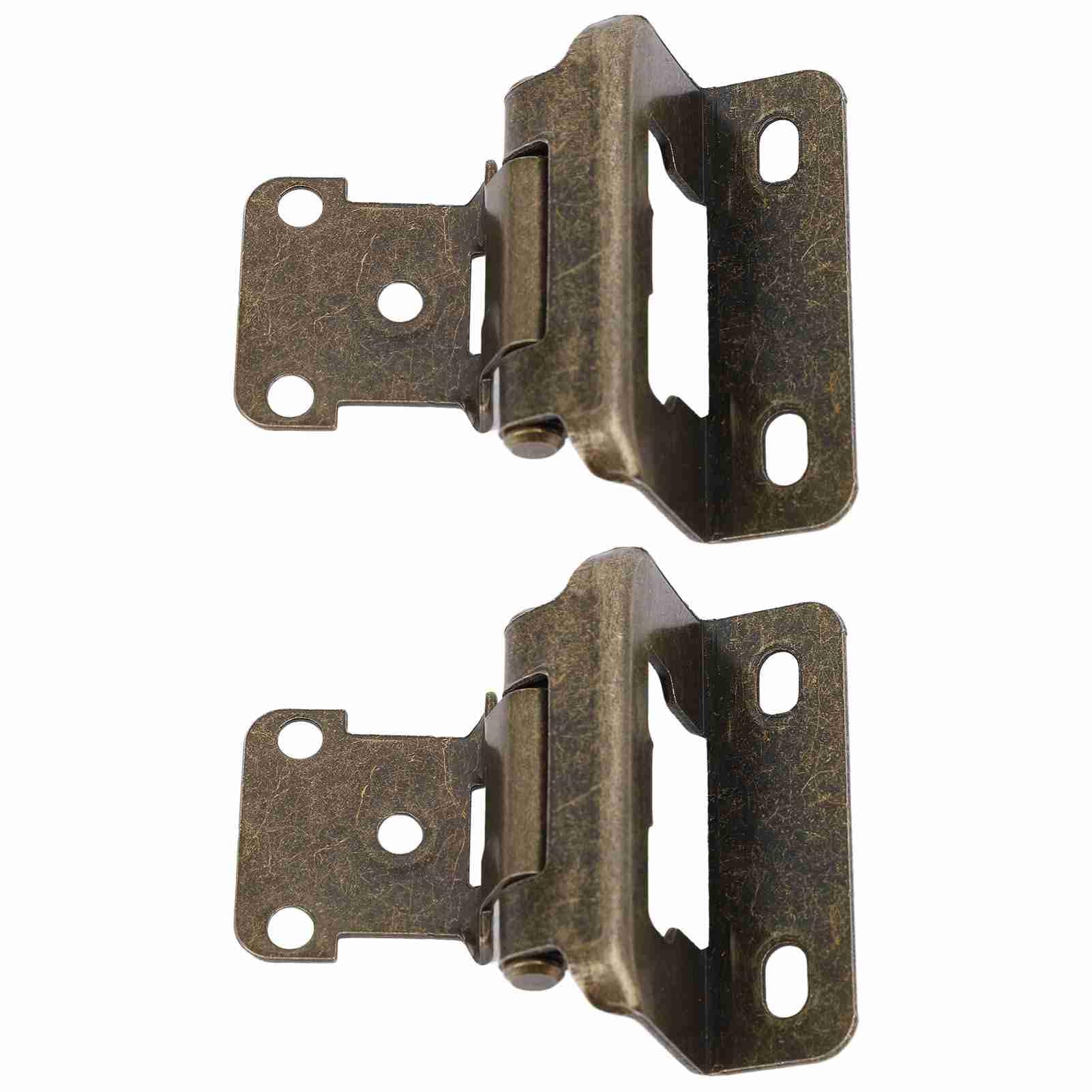 Self Closing Cabinet Hinge for Kitchen Bathroom RV Boat Campervan - Versatile Semi Wrap Overlay Cabinet Hinges - Cabinet & Furniture Hinges (Bronze)