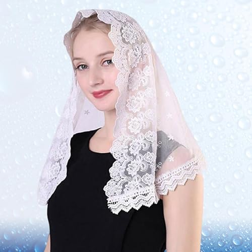 Miniatura 5 de Lurrose Capilla Velos Católica Católica Iglesia Católica Cubierta de Cabeza Católica Pañuelo de la Cabeza Velos de Iglesia para Mujeres Católicas