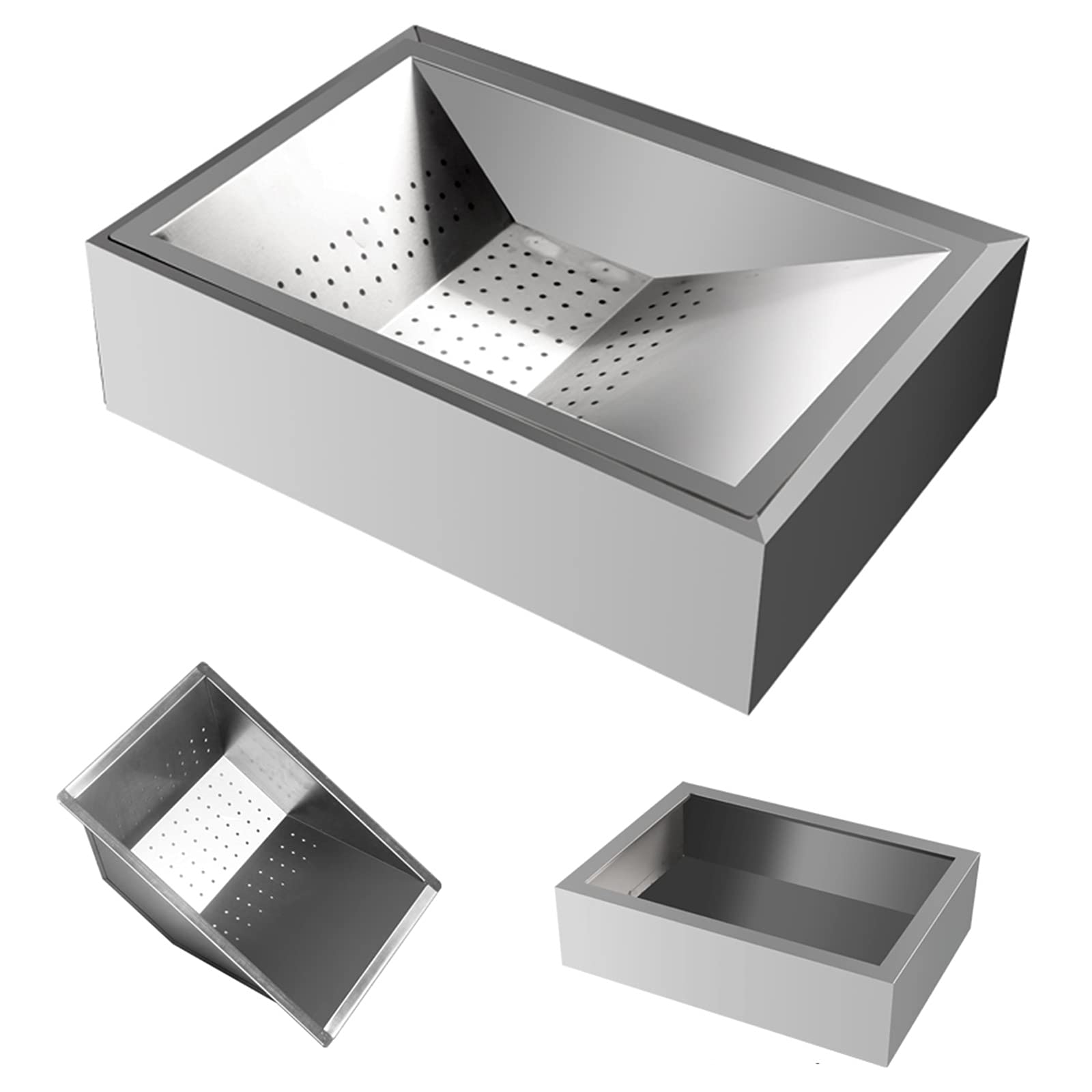Filtre de présentation des aliments avec panier à frites amovible pour friture croustillante