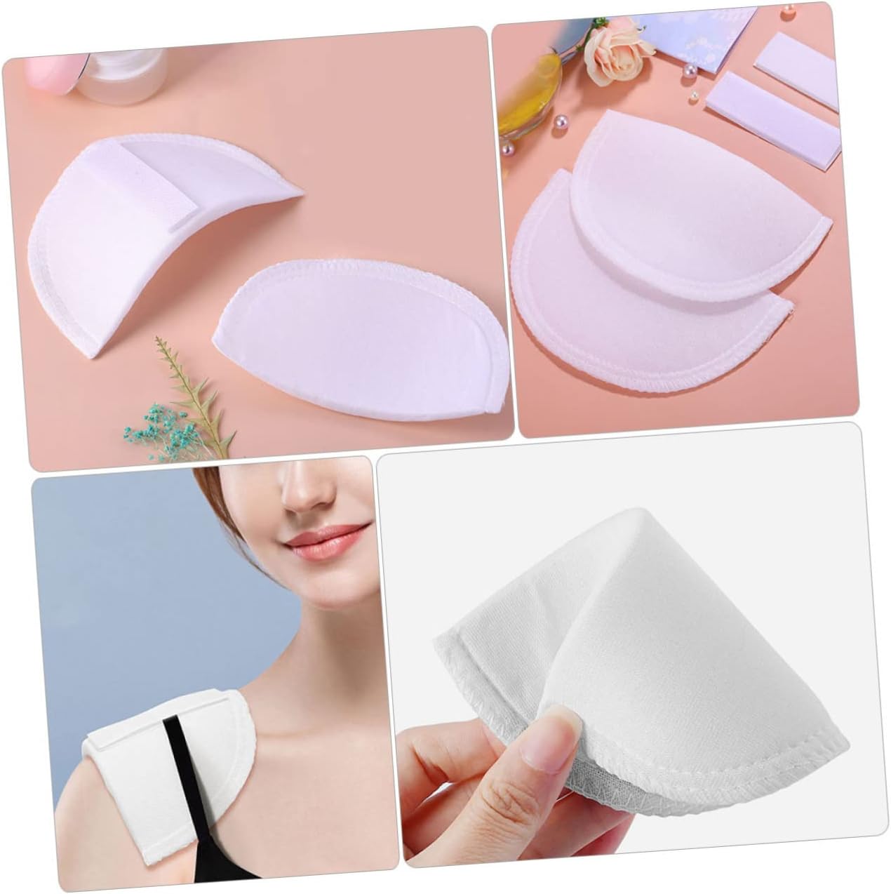 Lurrose 5pairs Sponge Shoulder Pads for Women Adhesive Low Shoulder Reusable and Washable Breathable Cushions to Prevent Slipping Straps and Indentation Marks Thick Design
