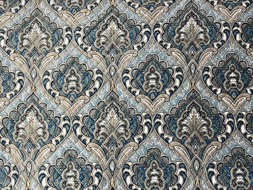 Image of JAPA Champagne Classic Damask Quilted Velvet L-Shape Seat-Only Sofa Cover for 3+3 Seater - Non-Slip Washable Daily Use Sofa Protector, Luxury Sofa Mat for Living Room