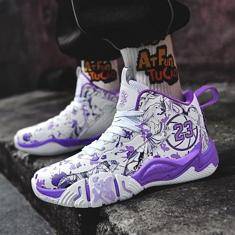 Zapatillas de Baloncesto Alto Unisex Acolchadas, Entrenamiento Casual
