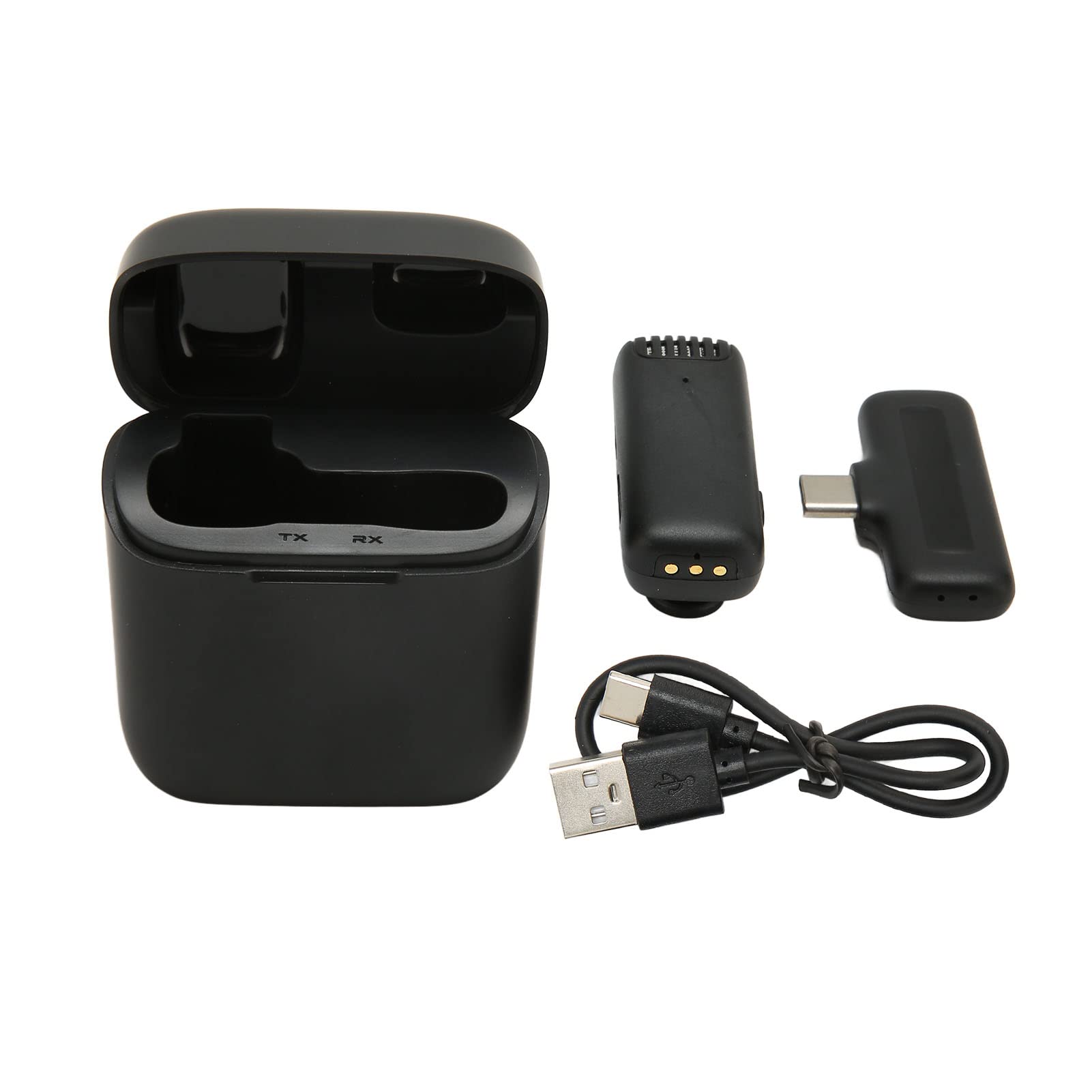 Wireless Clip Mic 2.4G HiFi Professional Type C Noise Reduction Lapel Clip On Microphone Recording Mic for Cameras PCs Video Recording Interviews Outdoor Sports Online Live Indoor