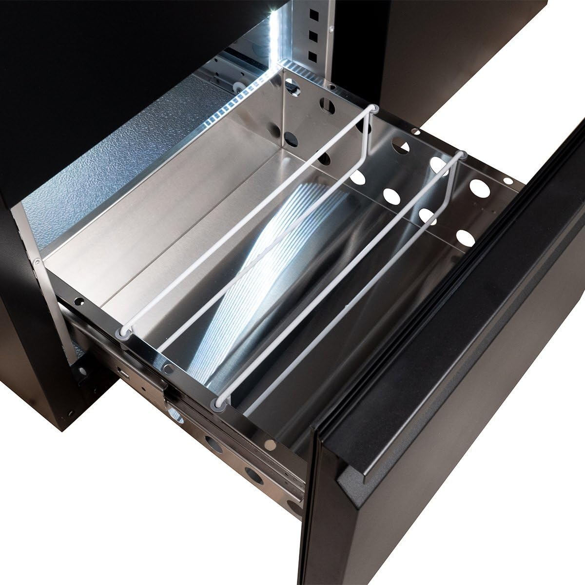 GastroHero Barkühltisch 146x52 cm mit 4 Schubladen Umluftkühlung +2 bis +8 °C Getränkekühltisch Bar Kühlschrank Gastro