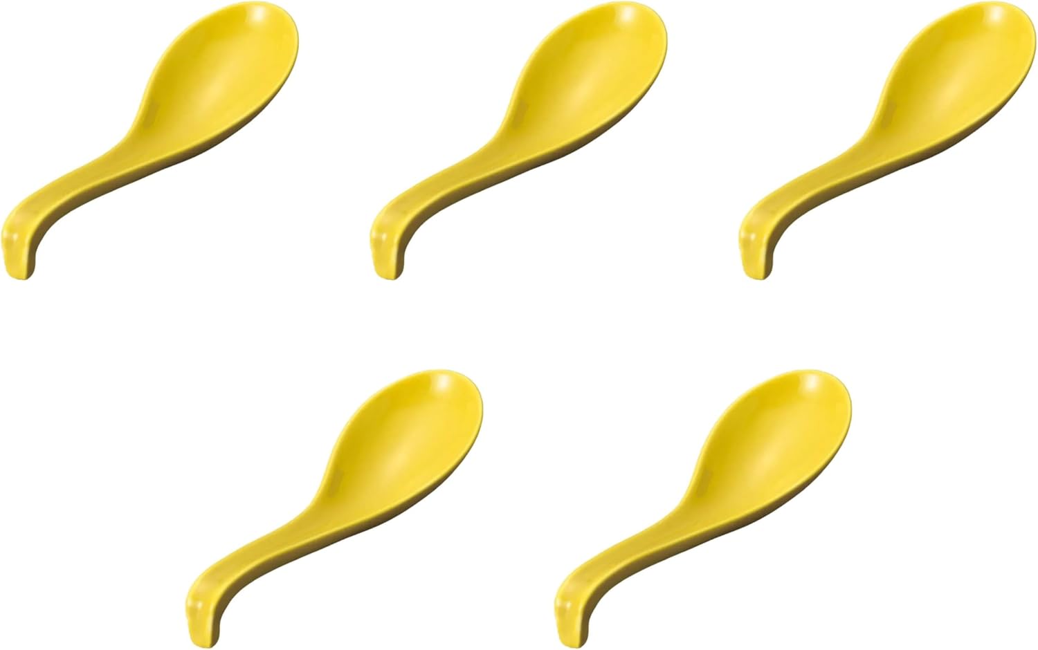 Set of 5, Yellow Glazed Ramen Astragalus [7.1 x 2.1 inches (18 x 5.4 cm) | Setomonohonpo