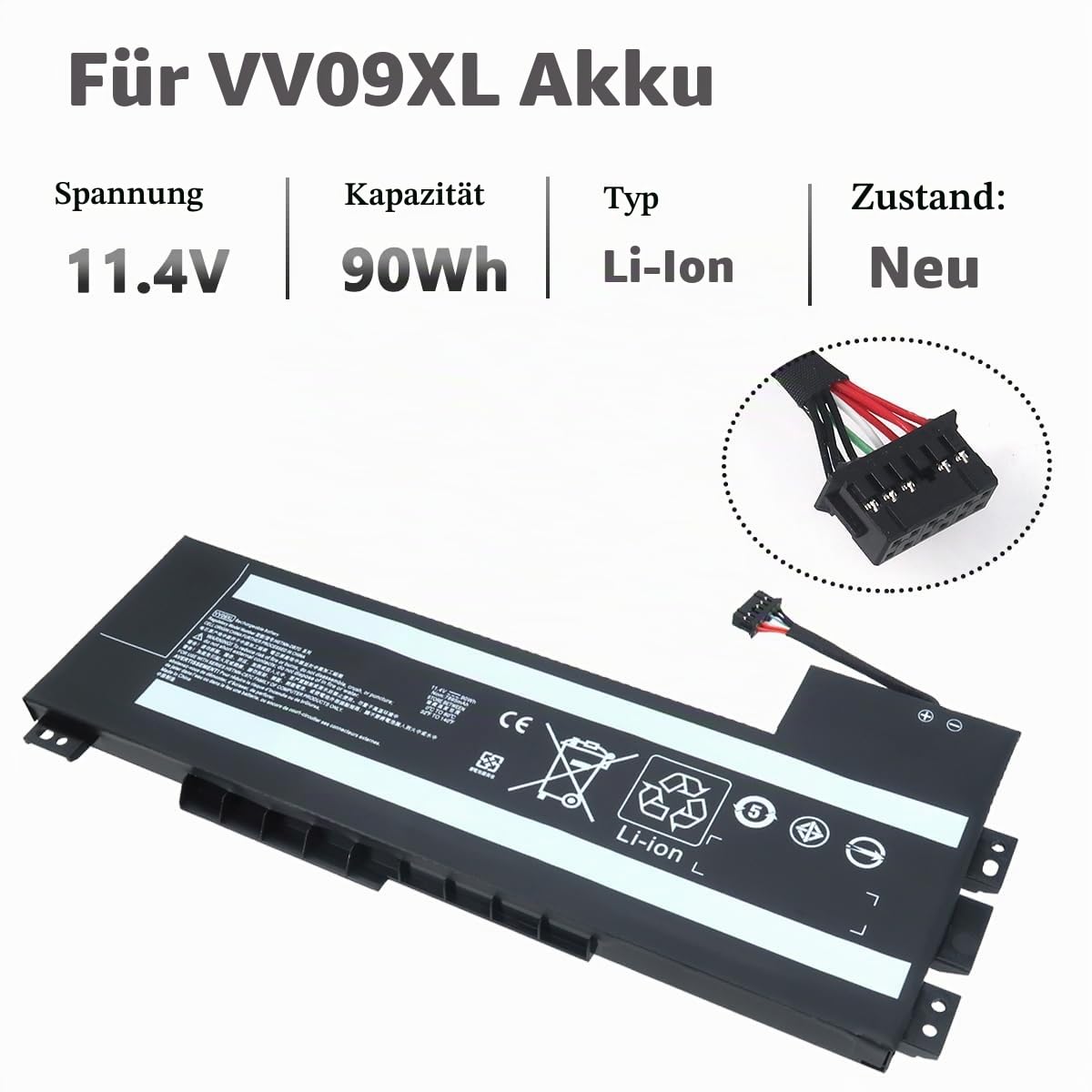 VV09XL Laptop Akku für HP ZBook 15 G3 ZBook 15 G4 Mobile Workstation