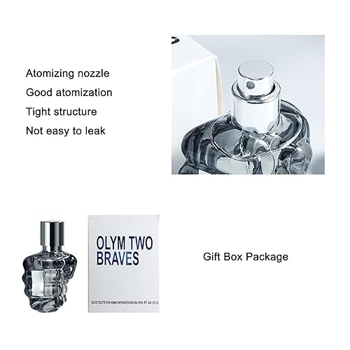 Miniatura 5 de Perfume para hombre, perfume de aroma amaderado de 1.0 fl oz, para hombre, elegante, refrescante, de larga duración, fragancia ligera, cumpleaños,
