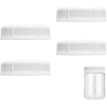 Bottle Caps Compatible with Pigeon Wide Neck Bottles, Baby Bottle Lids Replacement, 4 Count