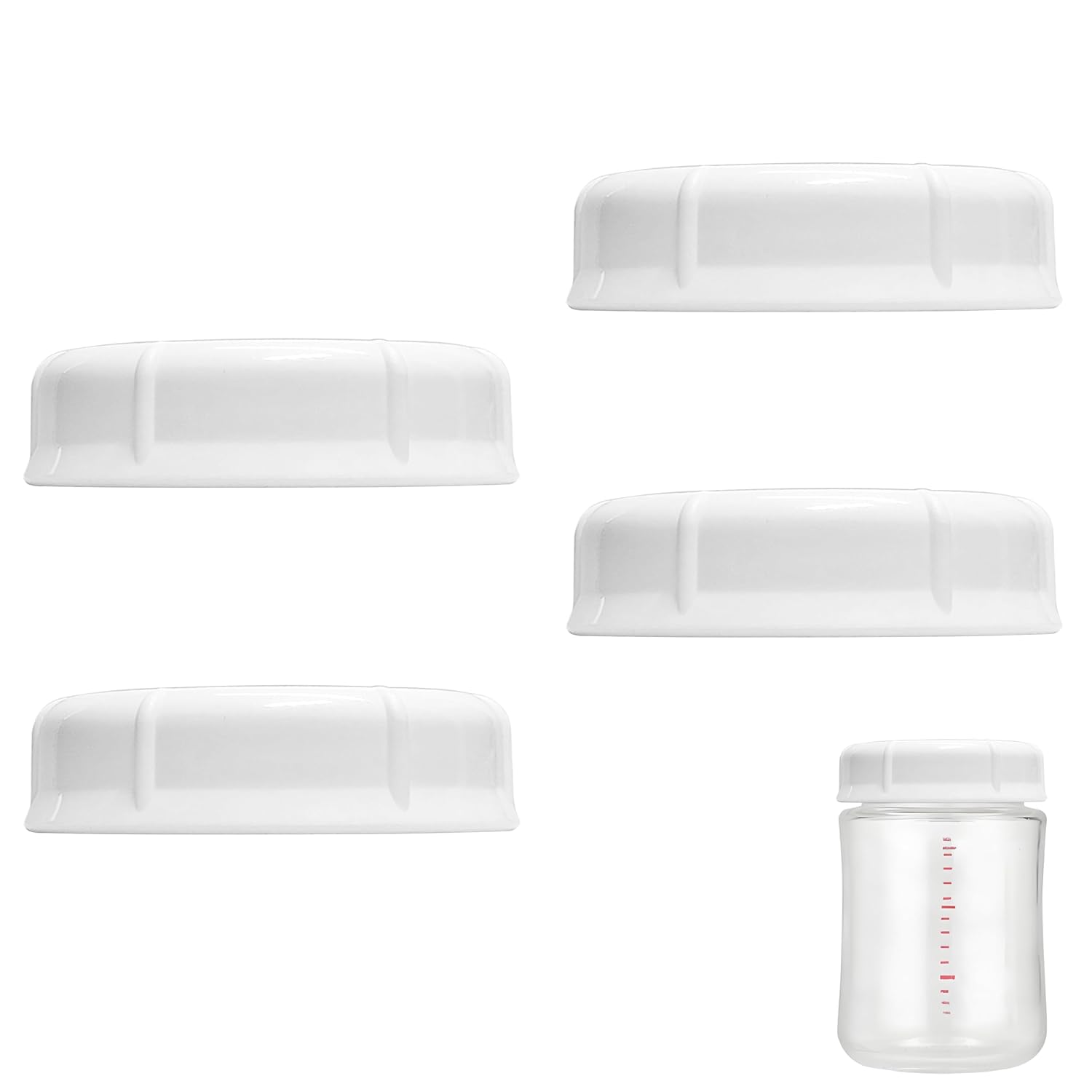 Bottle Screw Ring Collars Compatible with Pigeon Nursing Bottles, 4 Count