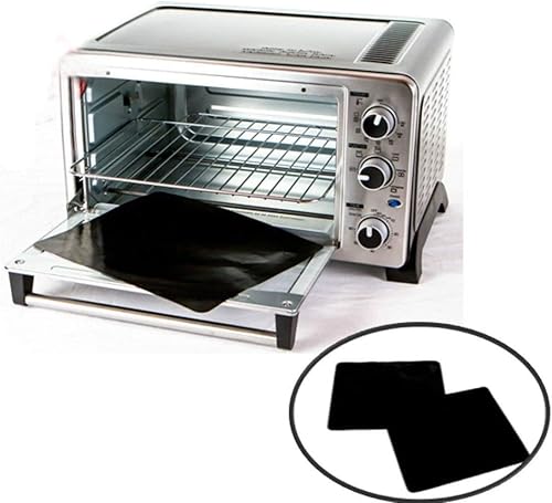 Miniatura 2 de Paquete de dos forros de horno tostador 100% antiadherente de 11 pulgadas. Finalmente, evita derrames, suciedad y olores. Gran forro de teflón para