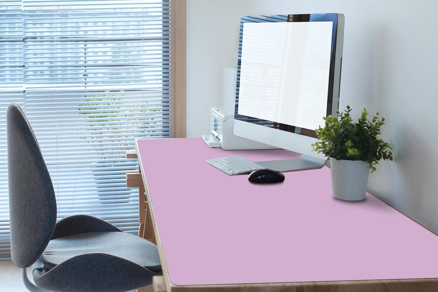 Sottomano da Scrivania 120x60 cm in Vinile PVC Protezione e Decorazione Facile da Pulire Superficie Protettiva per Ufficio e Casa Antiscivolo Impermeabile - Lilla