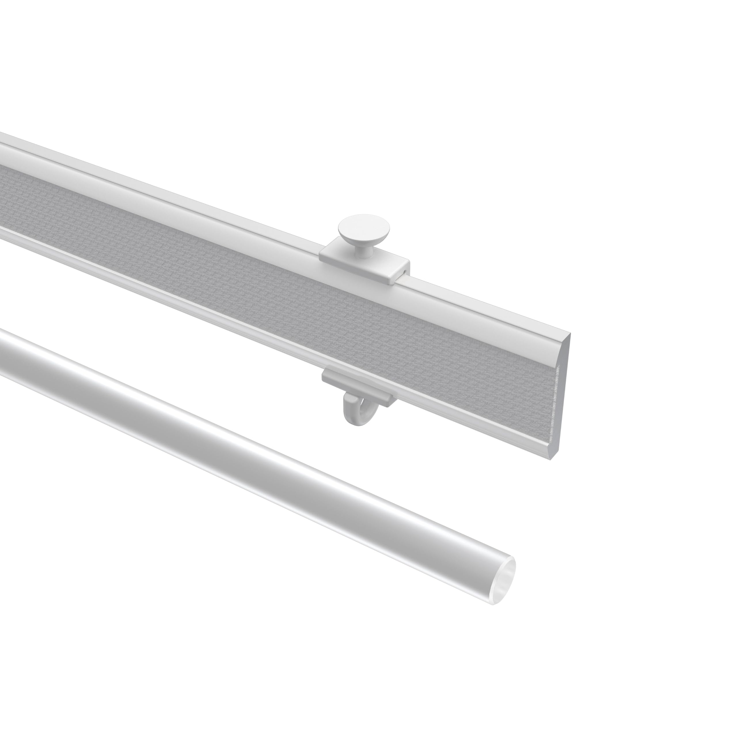 Interdeco Paneelwagen (1 Set) Weiß 100 cm, Aluminium mit Klettband für Gardinenschienen, Typ 1620701_A, kürzbar